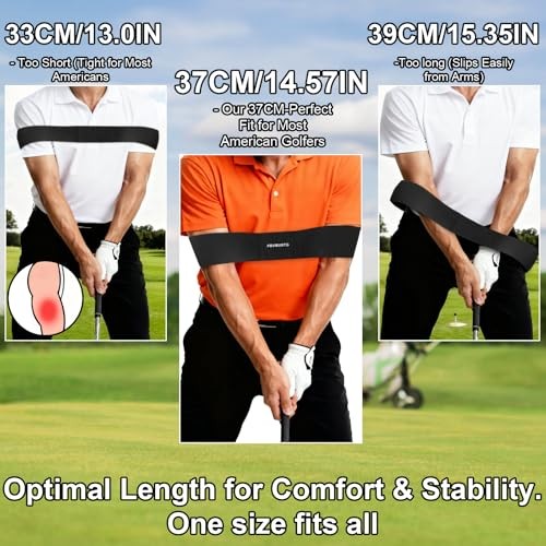 Golf Swing Training Aid with Instructions for use，Swing Correcting Arm Band