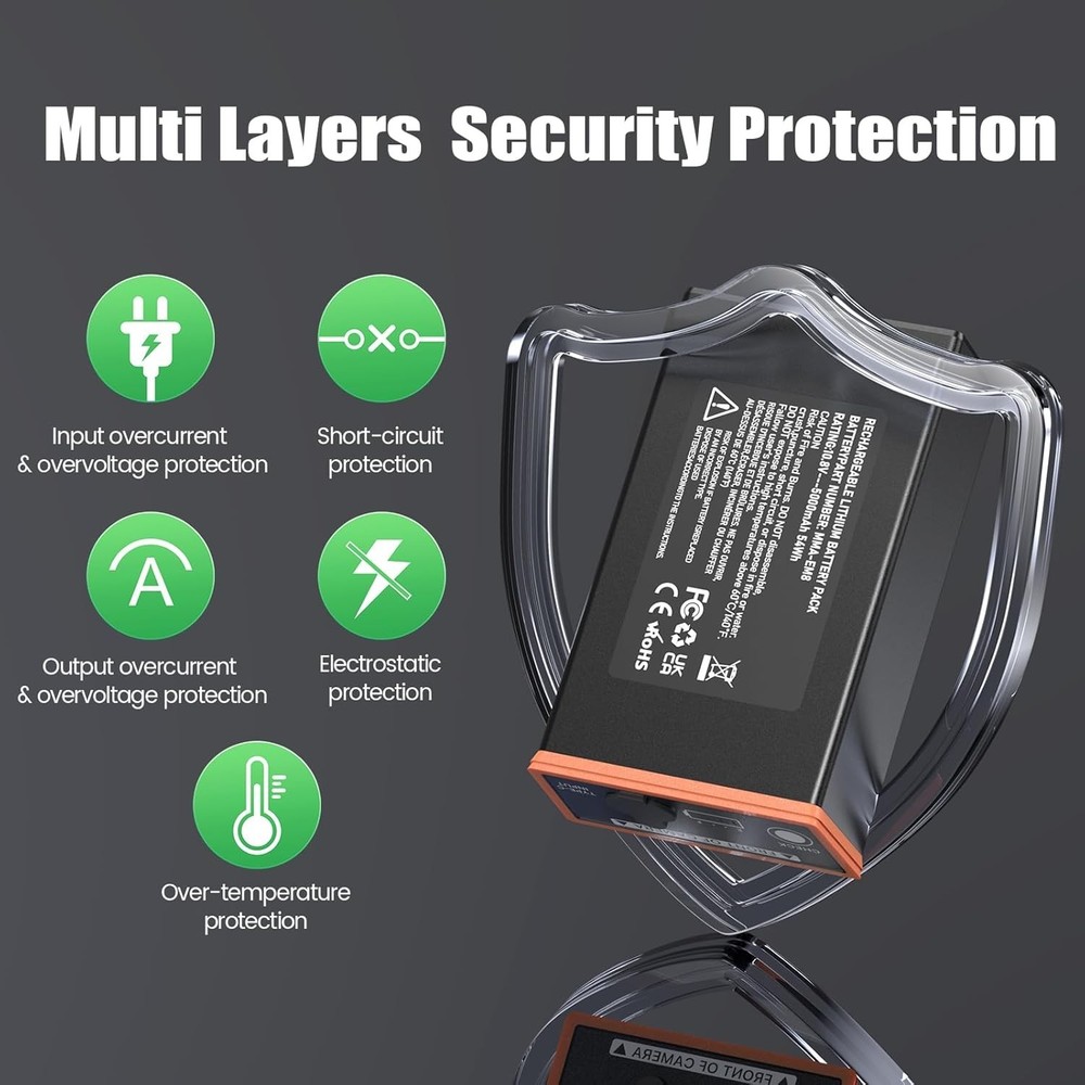 4-Pack Battery for Moultrie Edge, Edge Pro, Edge 2 Camera - 5000mAh Compat