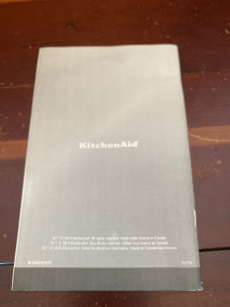 KitchenAid Hand Mixer KHM72 & KHM92 Instruction Book