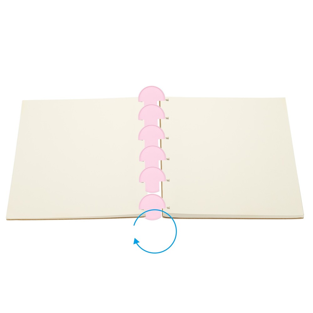2 inch Plastic Book Binding Discs, 12Pcs Discbound Expansion Discs Round, Pink