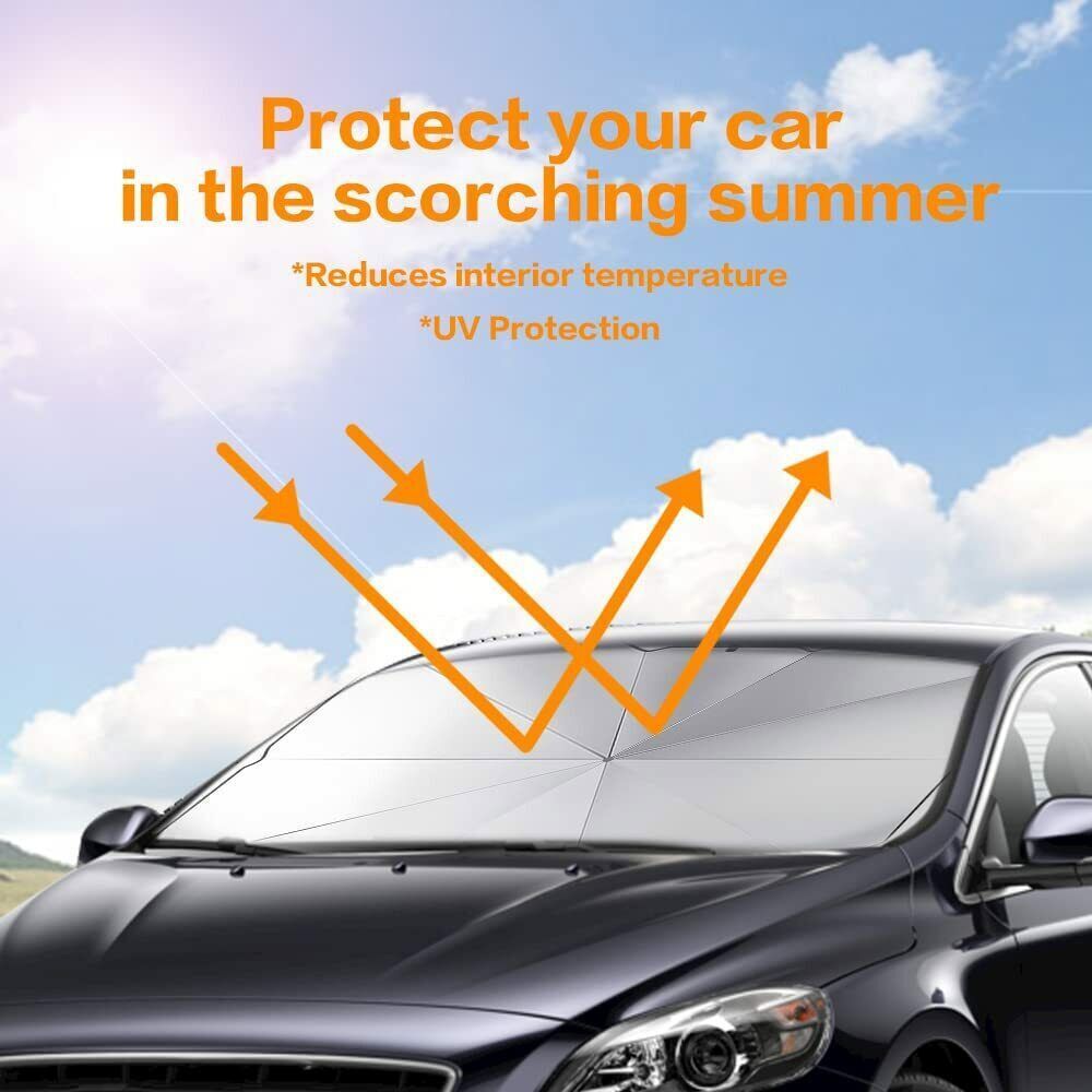 Car Windshield Sun Shade Foldable Umbrella Front Window Cover Visor Umbrella