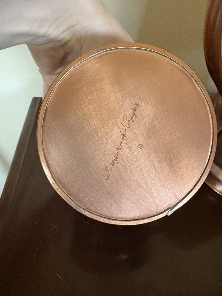 Vintage Gregorian Copper Hand Hammered Tea Set 20th Century