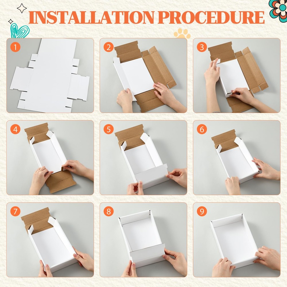 25 Pack Cardboard Storage Box Open Boxes Parts Sorting Boxes File Storage for...