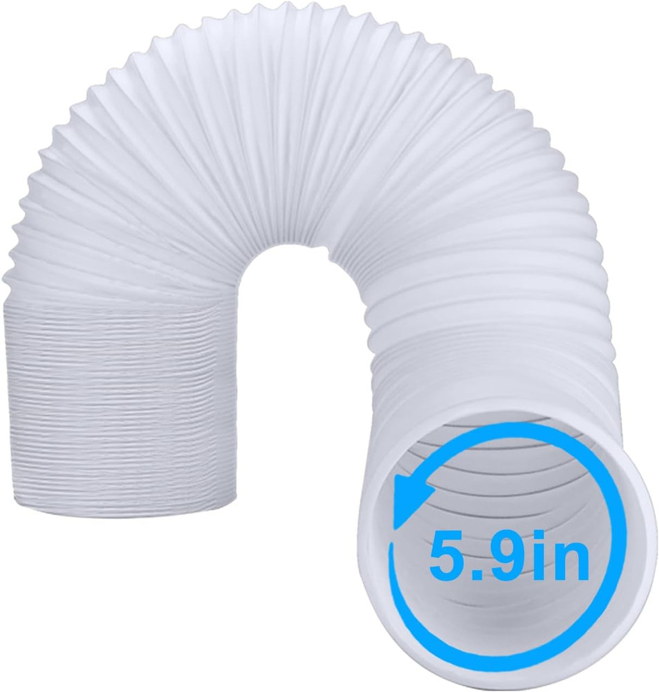 Anti-Clockwise 5.9 Inch Air Conditioner Exhaust Pipe, 59" Length Portable Air Co