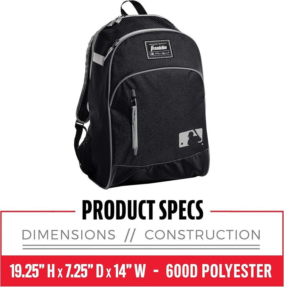 Child's MLB Baseball Bat Pack - Comfortable, Ventilated Backpack with Pockets