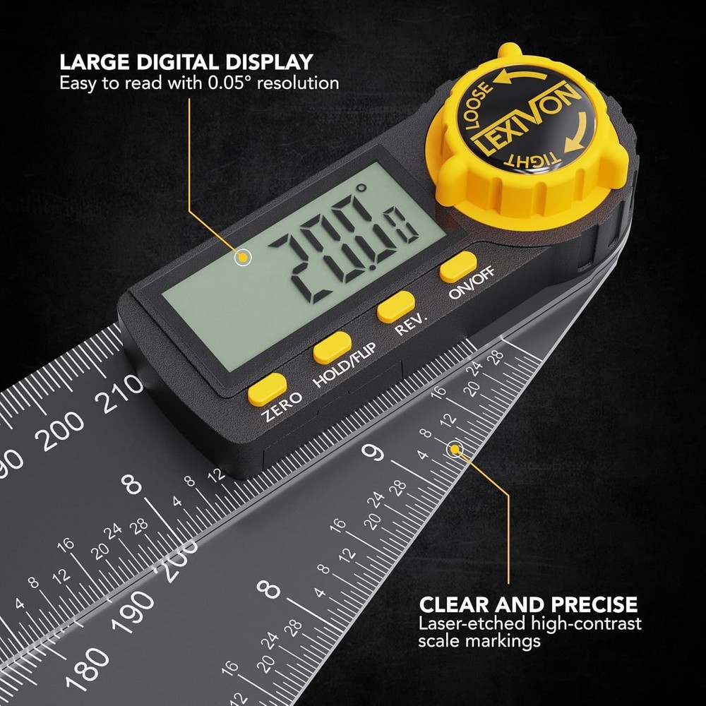 Multi-Purpose 10-Inch Protractor with Simple Interface & Rugged Zippered Case