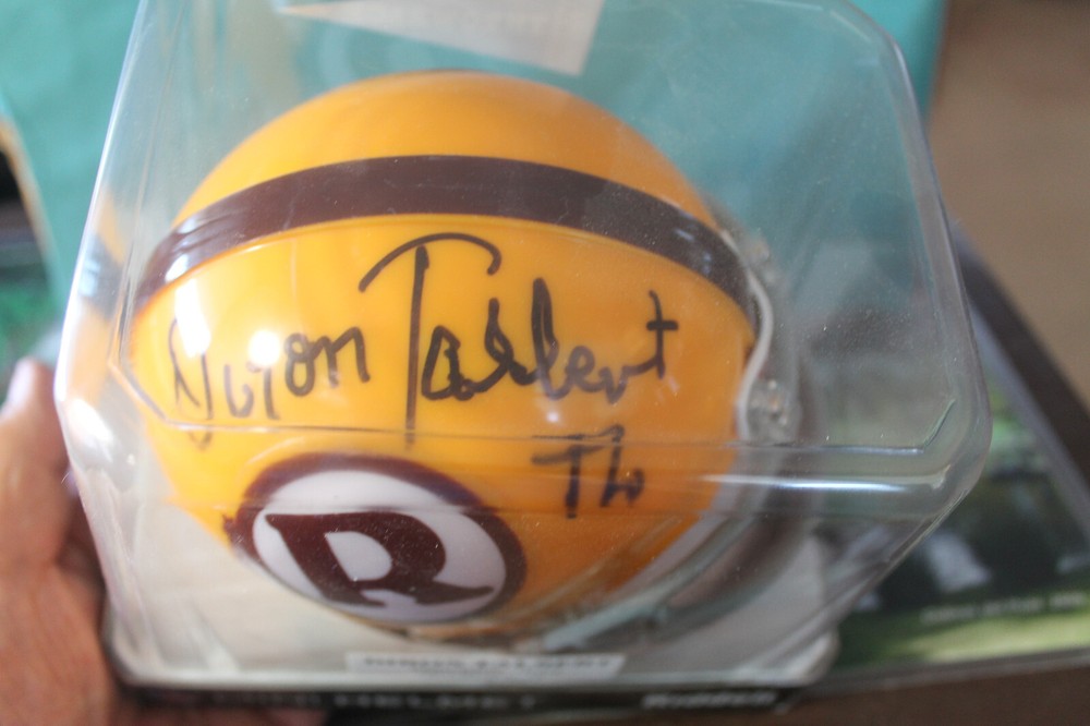 "DIRON TALBERT " SIGNED WASHINGTON REDSKINS MINI-HELMET (JSA)