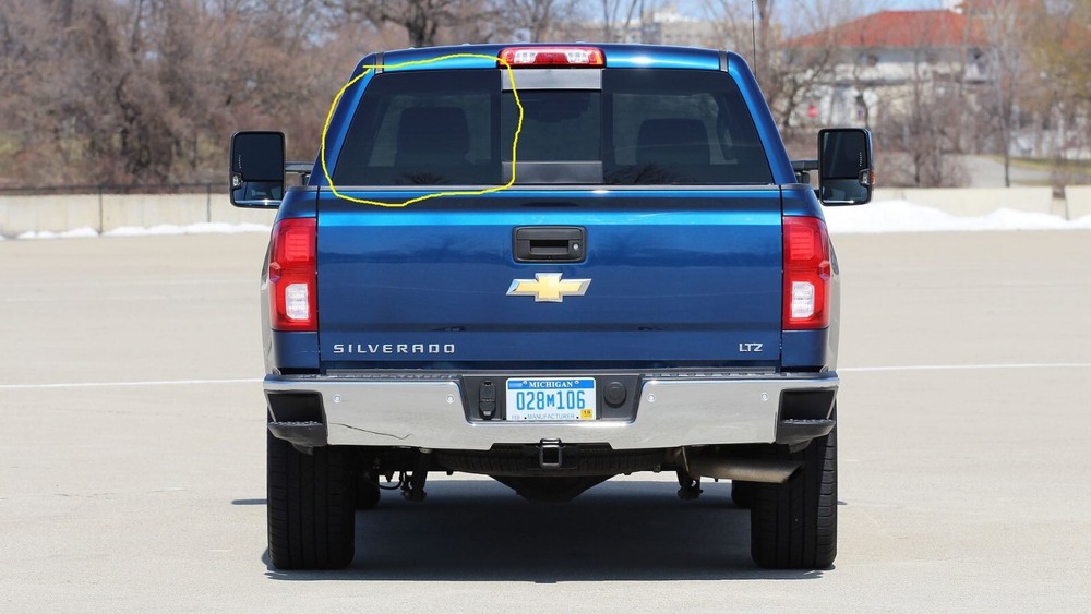 14-19 Chevy Silverado GMC sliding rear window back glass LEFT patch panel