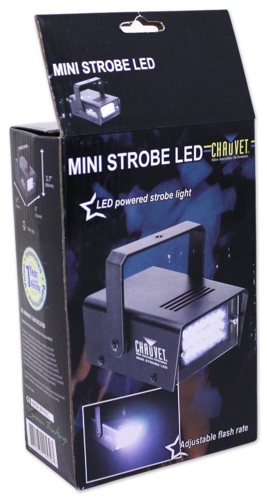 2 Chauvet DJ MINI STROBE LED Compact Strobe Lights With Austable Strobe Rate