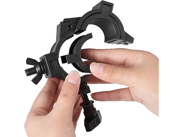 10 Pack Stage Lighting O-Clamps Black