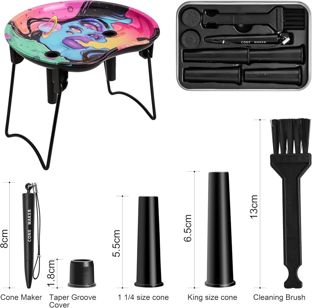 Cigarette Rolling Tray Pre Rolled Machine-Cone Loader for King Size&1 1/4 Siz...