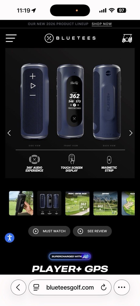 Blue Tees The Player+ GPS Speaker