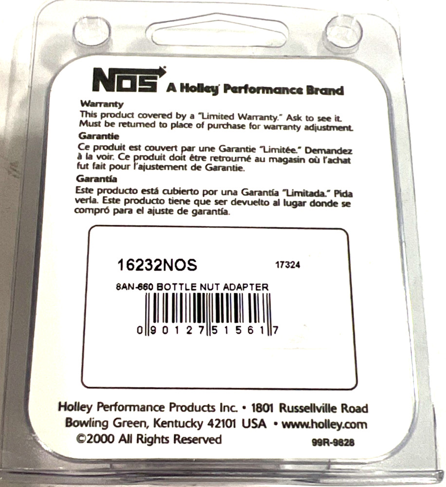 16232NOS NOS Nitrous Bottle Nut & Washer