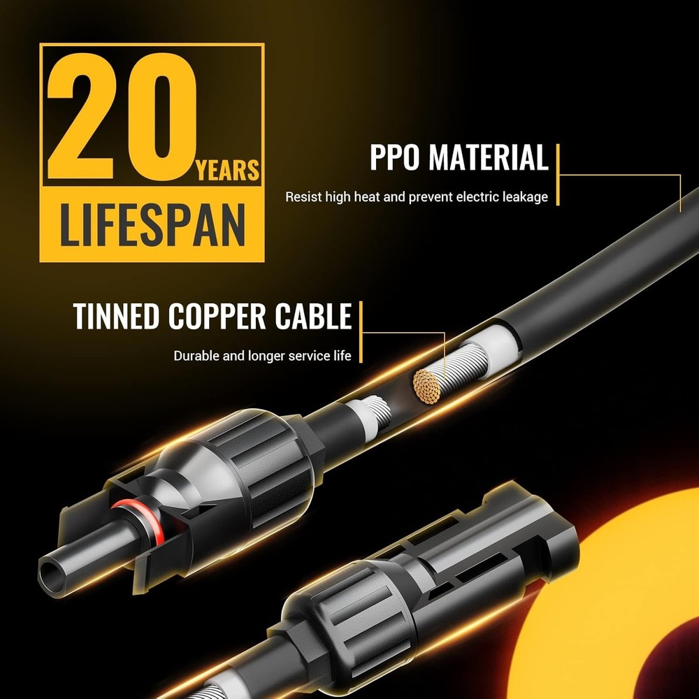 Parallel Solar Panel Connectors 1m/5f & 1f/5m - Tool Kit