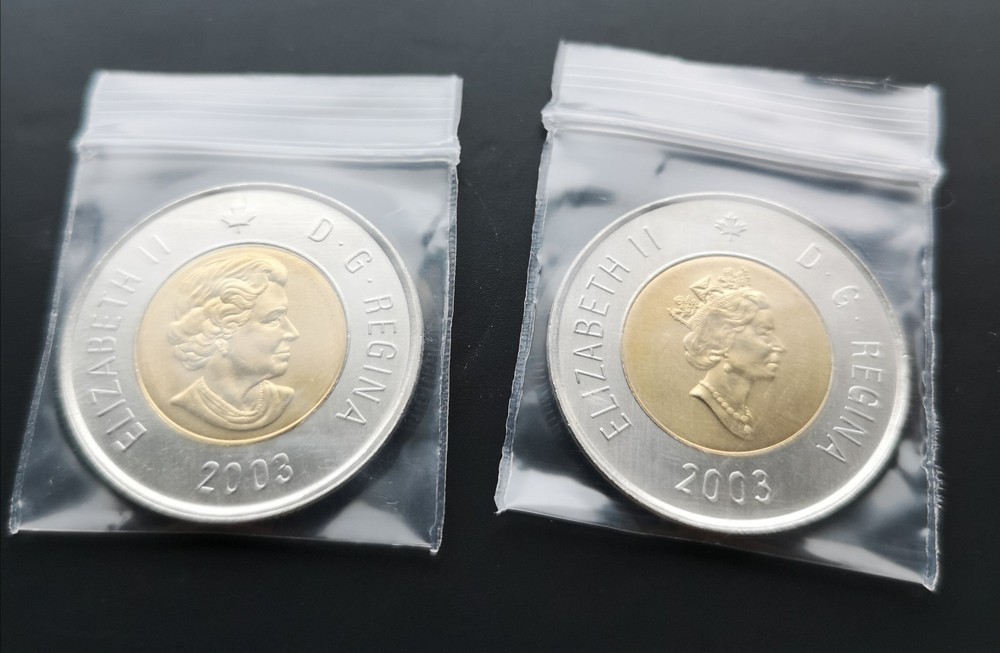***CANADA COMBO TOONIES 2003 *** BOTH EFFIGYS *** FROM MINT ROLLS ***