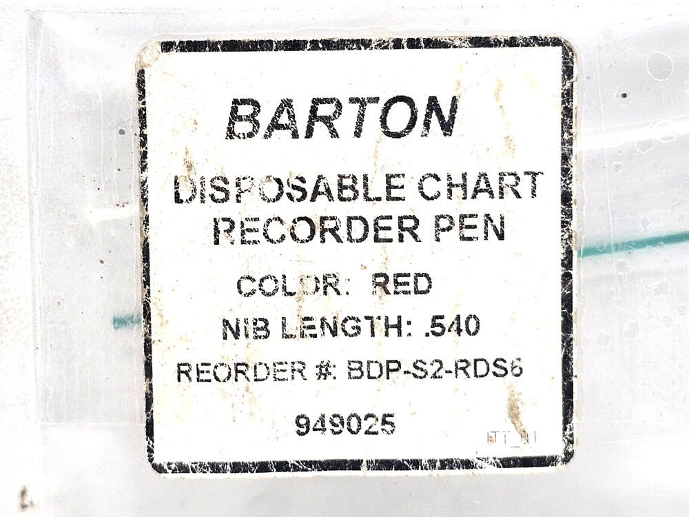 BARTON CHART RECODER RED PEN 949025 LOT OF 6 PEN
