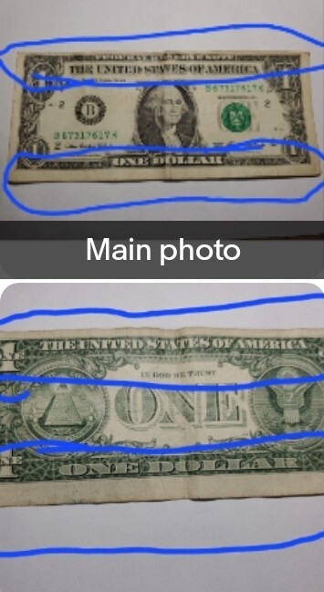 2006 misaline cut US $1 dollar bill