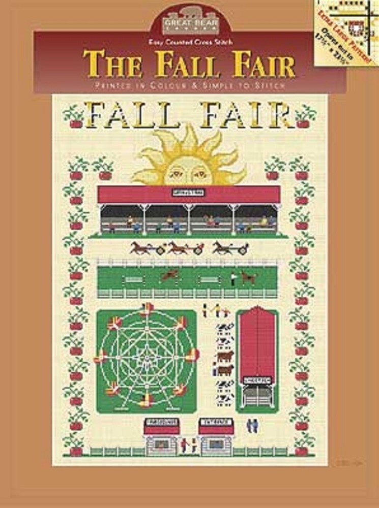 THE FALL FAIR SAMPLER-CROSS STITCH -GREAT BEAR CANADA