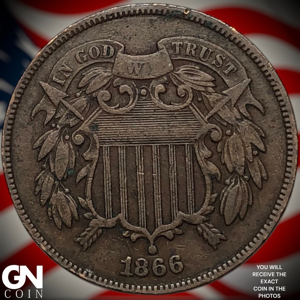 1866 2 Cent Piece Z5540