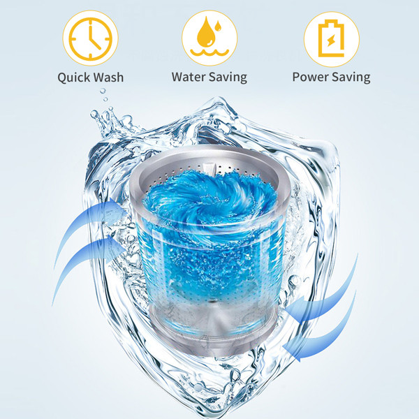 Fully Automatic Top-Opening Portable Mini Washing Machine, Black