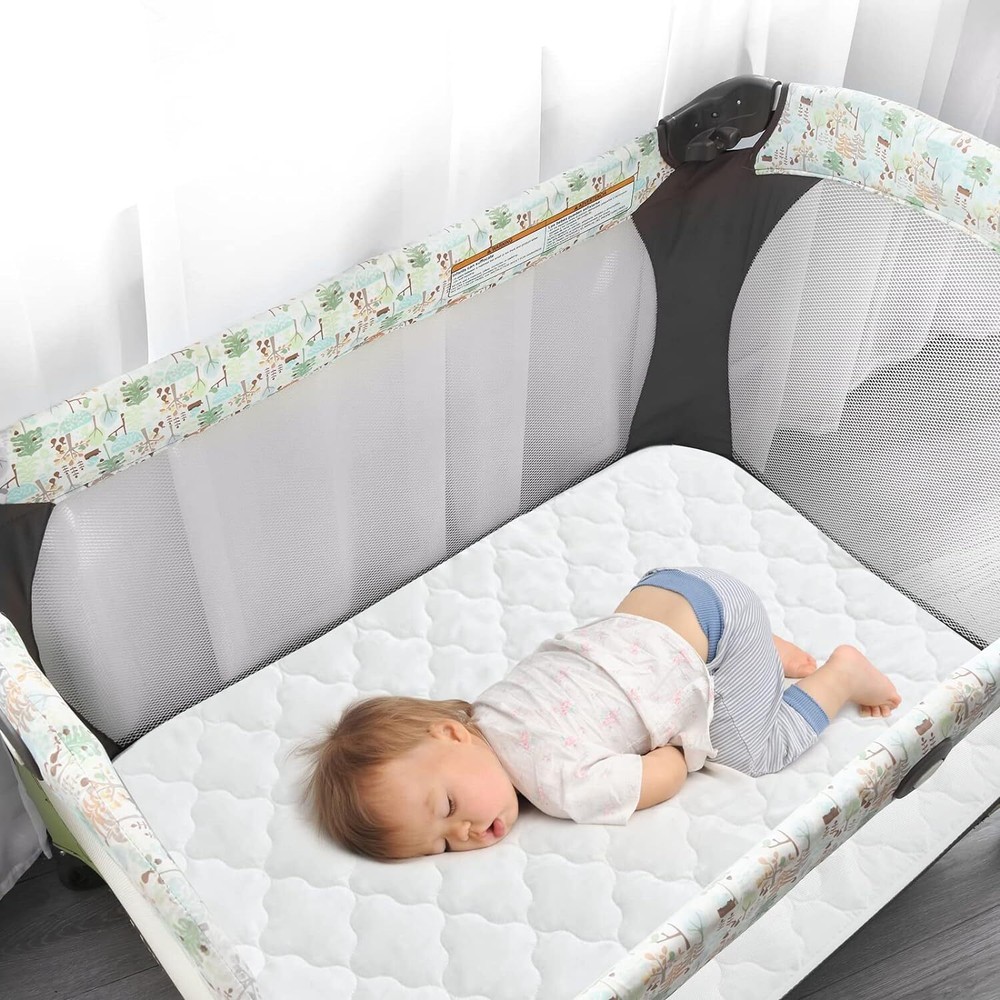 Pack N Play Sheets and Mattress Protector Pad Cover 4 Pack Set