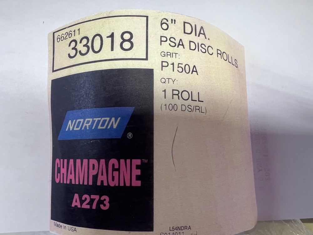 norton 33018 150 grit 6" sandpaper 100pcs