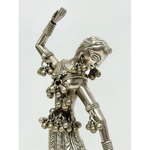 Antique Circa 1900 Engraved Sterling Silver Dancing Dangle Figure Dancer 9.5”