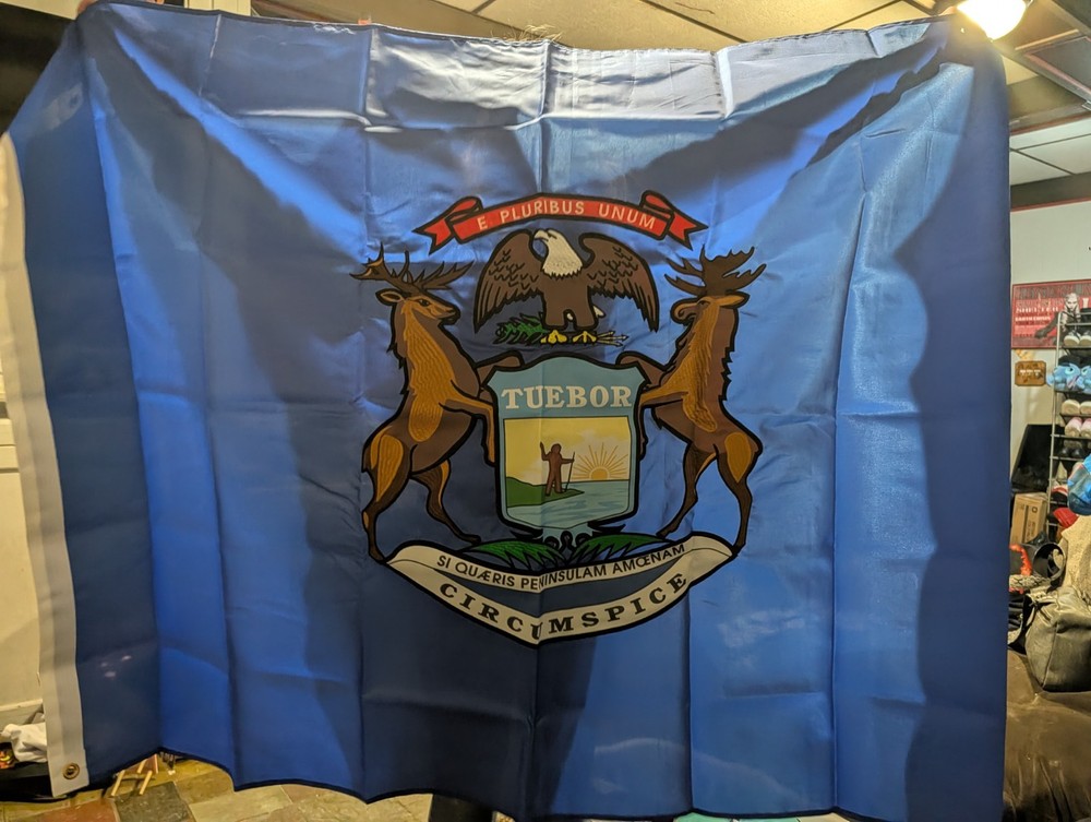 Embroidered Michigan State Flag