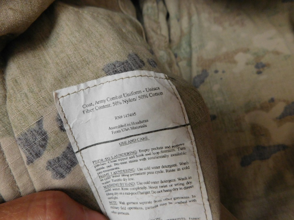 US ARMY TRU-SPEC OCP COAT SZ SMALL - LONG