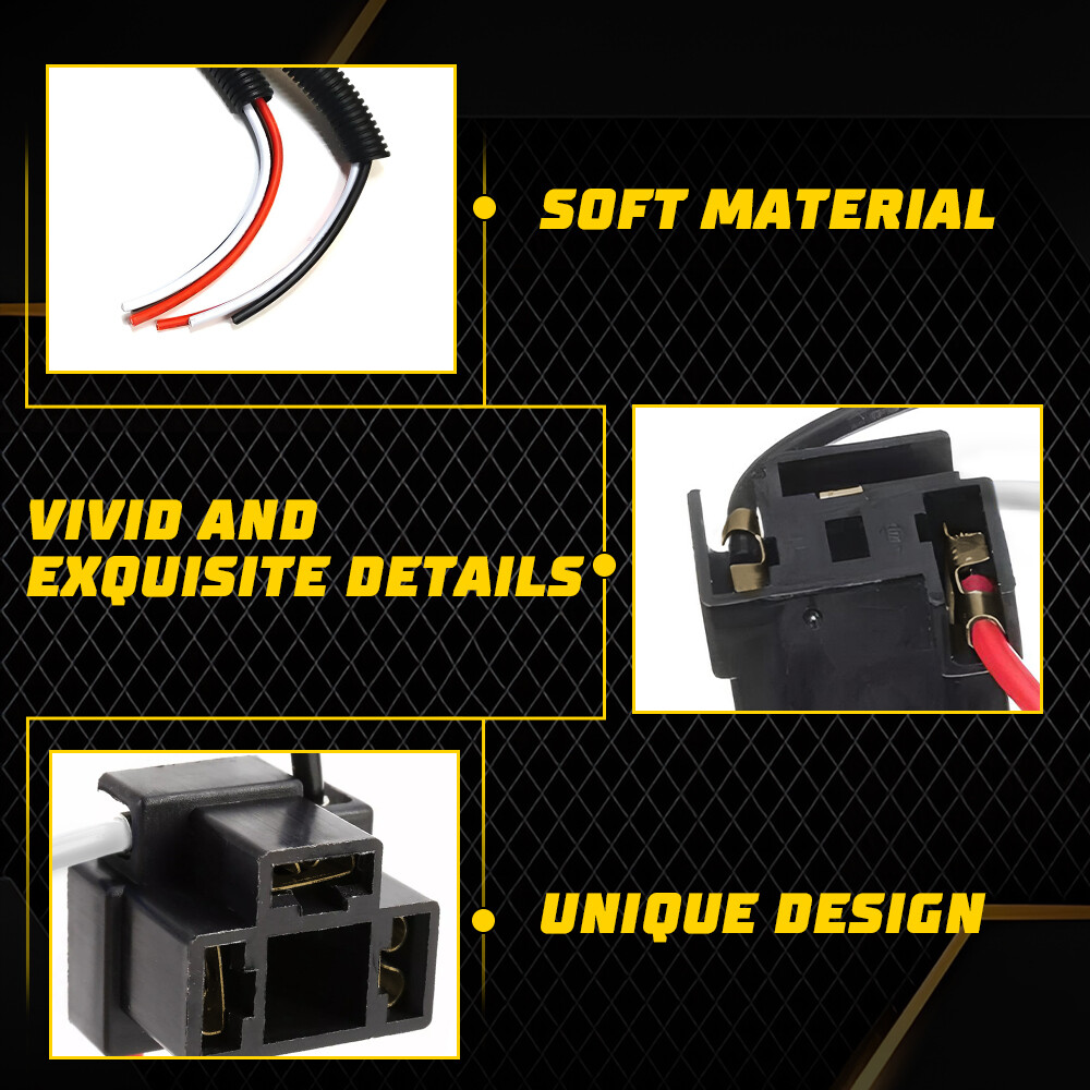 H4 9003 HB2 Female Socket LED Replacement Headlight Connector Wire Harness Plug
