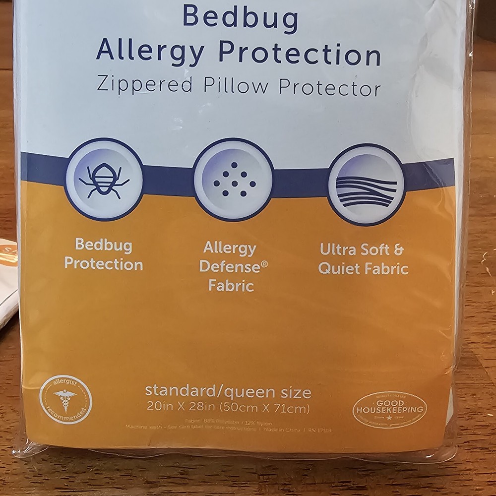 AllerEase Allergy Defense Bedbug Protection Zippered Pillowcases 2x2 Packs Queen