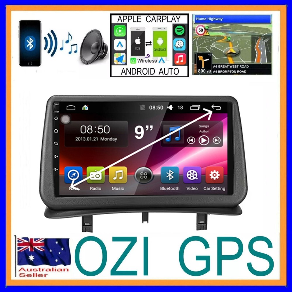 RENAULT CLIO 2010-2012 GPS APPLE CARPLAY ANDROID AUTO ODB DAB+ TPMS DVR CAMERA