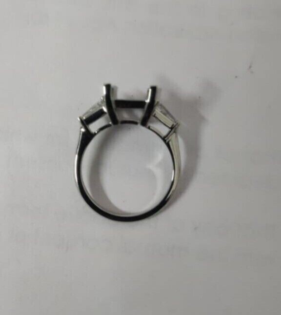 0.50 ct Semi Mount Radiant Setting Diamond Engagement Ring Solid 950 Platinum