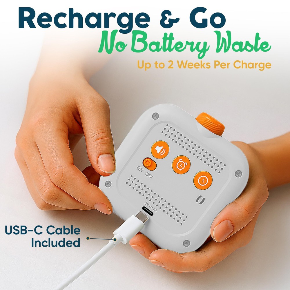 Digital Visual Timer for Kids - Rechargeable 99 Min Timer - Focus Smoother R...