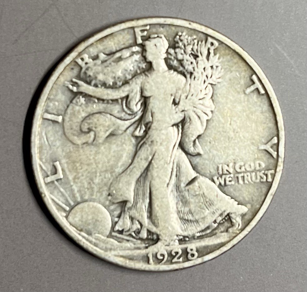 1928 S. Walking Liberty half dollar 90% Silver