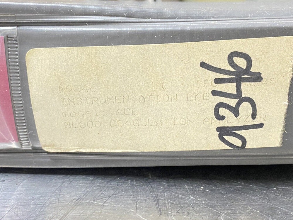 Instrumentation Lab ACL Blood Coagulation System- Users Guide / Instruction Book