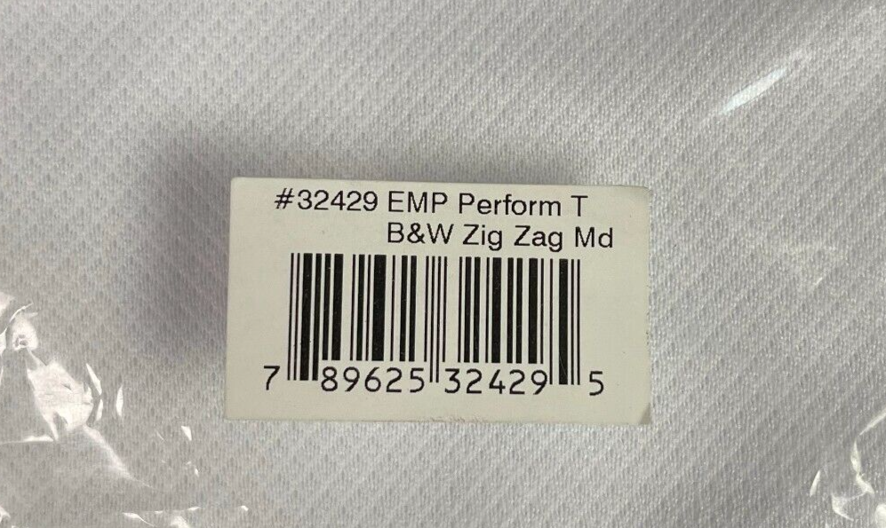 NEW Empire Performance B&W Zig Zag T-Shirt - Black/White - Medium