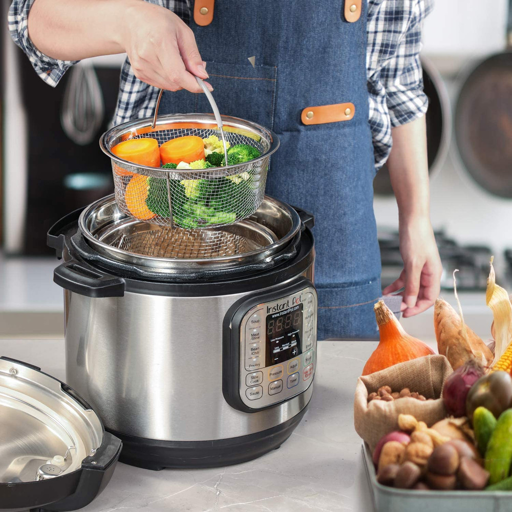 Steamer Basket for Instant Pot Accessories 6 Qt or 8 Quart - 2 Tier Stackable 18