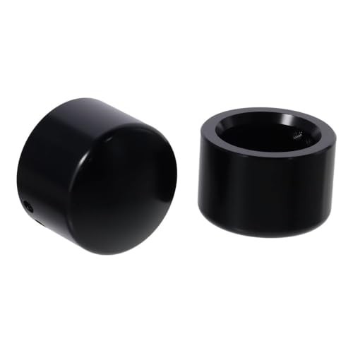 2PCS Black Front Axle Nut Caps Covers with Mounting Hardware,Motorcycle