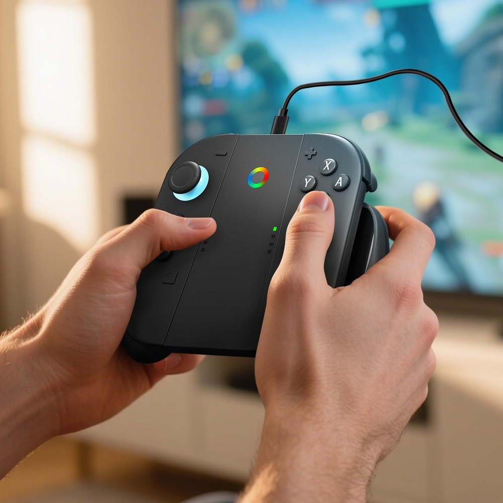 ALAFLY Charging Grip Stand for Nintendo Switch 2 Joy-Con Controller Black