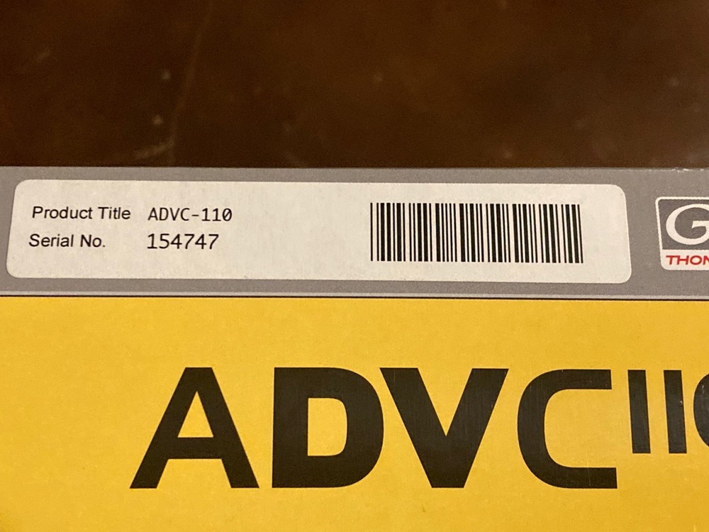 Canopus ADVC-110 Grass Valley Advanced Digital Video Converter - UNUSED