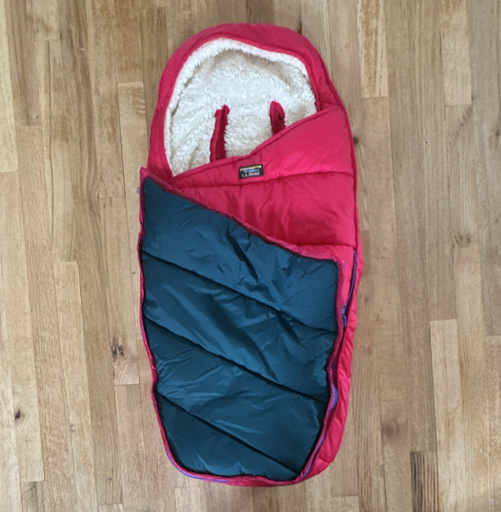 L.L. Bean Stroller Blanket Red Blue Infant Toddler