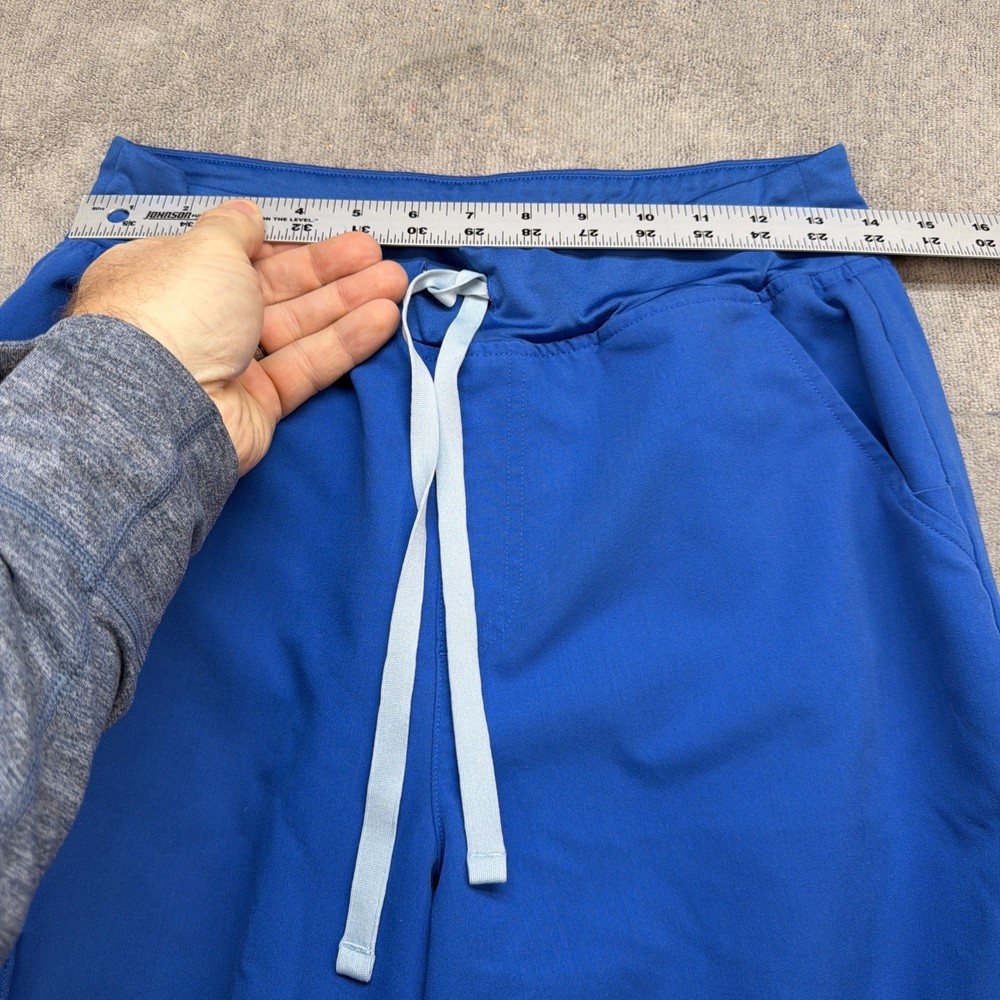 FIGS Scrub Set Blue Technical Collection V Neck Top Jogger Pants M