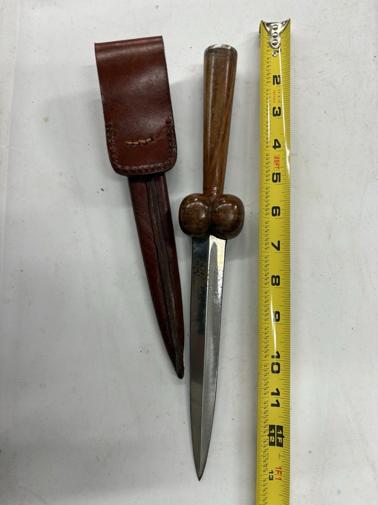 Wood Hilt Bollock Dagger