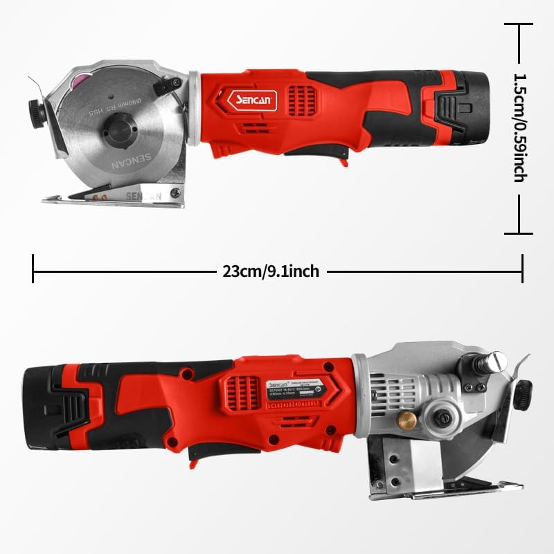 Cordless Electric Rotary Shear Cutter, Multi-Layer Electric Fabric Scissors with