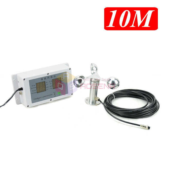 Intelligent Anemometer Wind Speed Meter Wind Sensor Weather Construction Body