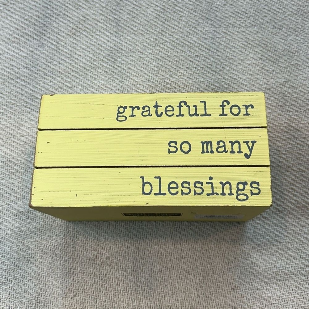 Grateful For So Many Blessings Rustic Home Decor Accent Tabletop House Modern
