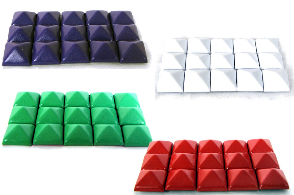 13mm Pyramid Colored Studs Spots 100ct. Great quality from StudsAndSpikes.
