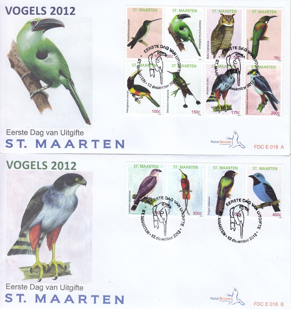 Sint Maarten Issue FDC 2012 (18) Birds
