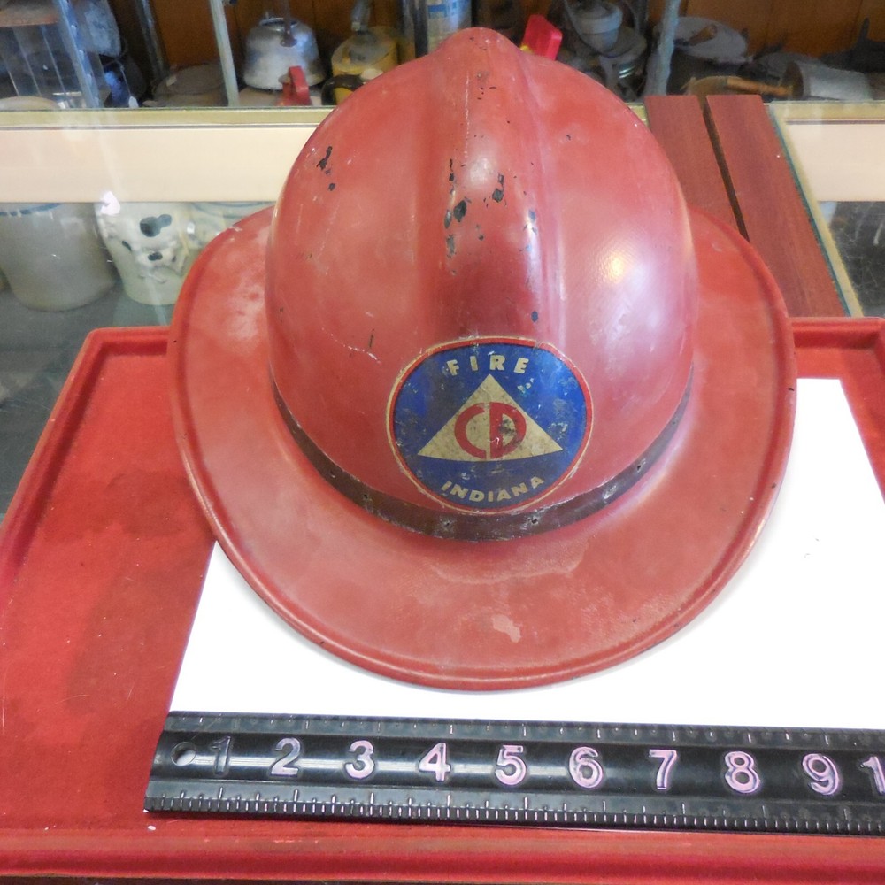 VINTAGE FIRE CD INDIANA HELMET #OP/HP